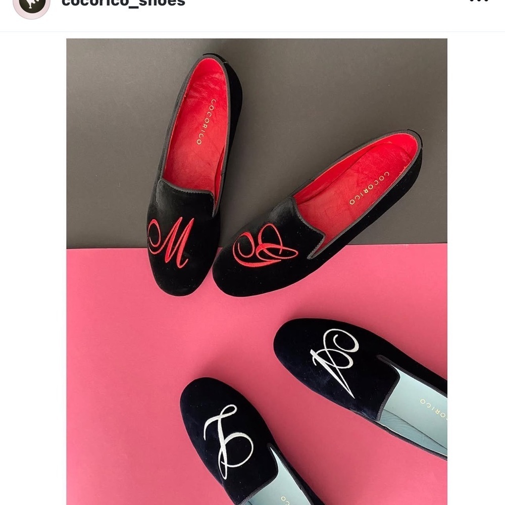 Cocorico Velvet Monogrammed Loafers